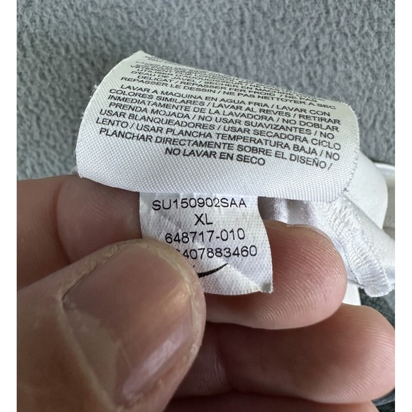 Tiger Woods Nike Polo Shirt Mens XL Grey Striped Performance Golf Snap Dri Fit - Picture 10 of 10